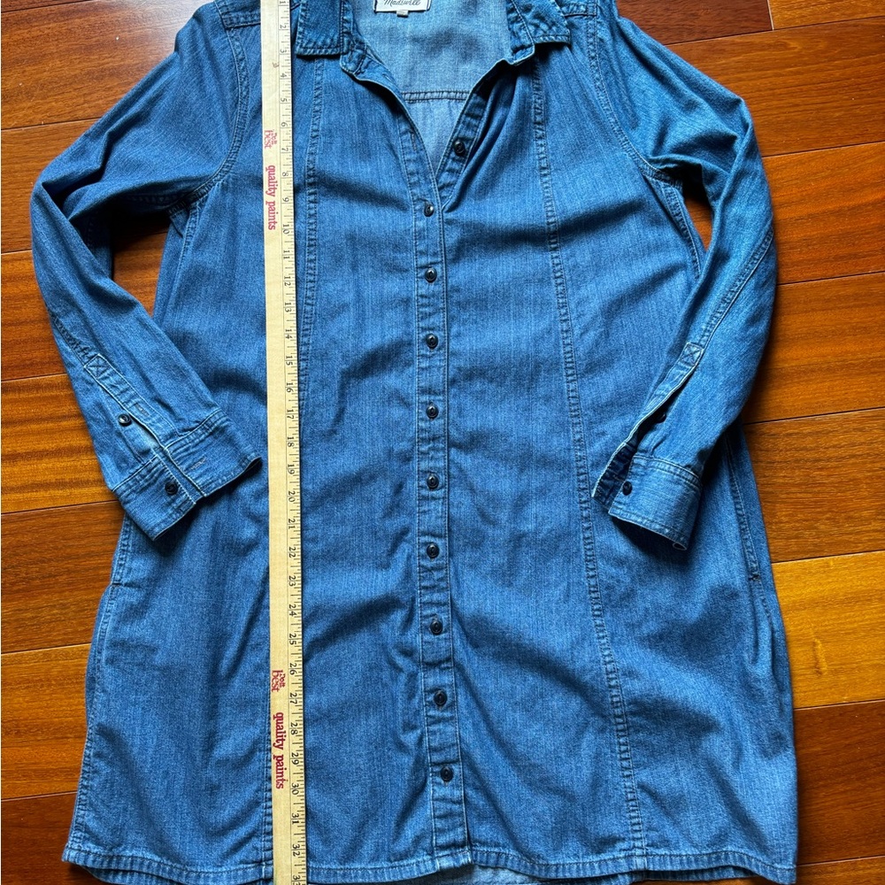 Madewell Indigo Denim Shirt Dress - Picture 3 of 5